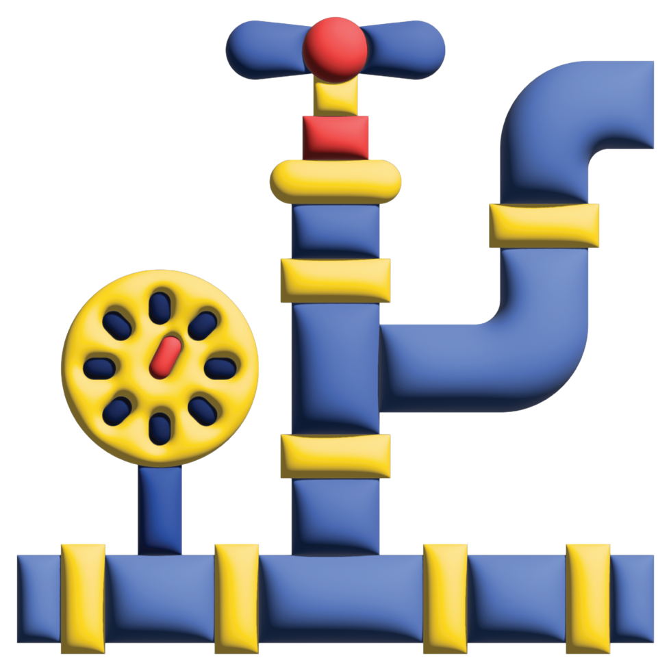 3D illustration pipe png