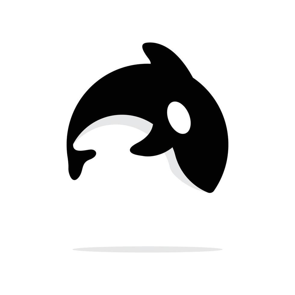 killer whale orca logo vector illustration