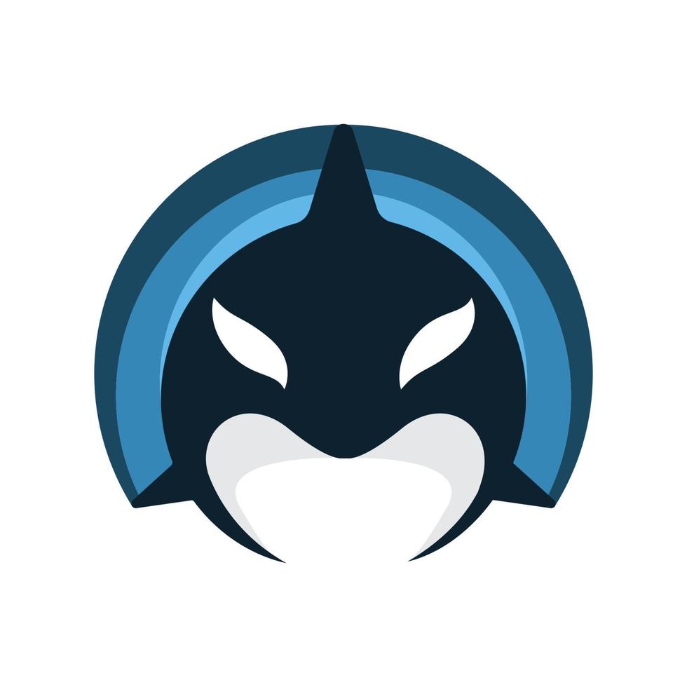 killer whale orca logo vector illustration