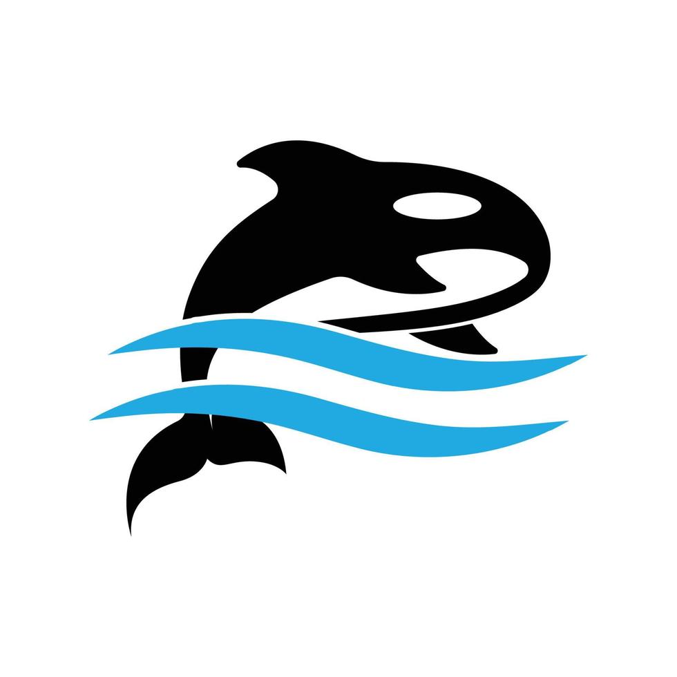 asesino ballena orca logo vector ilustración