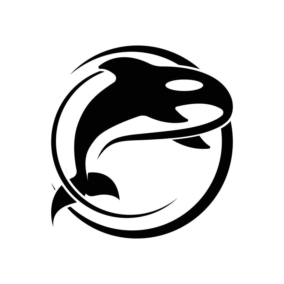 asesino ballena orca logo vector ilustración