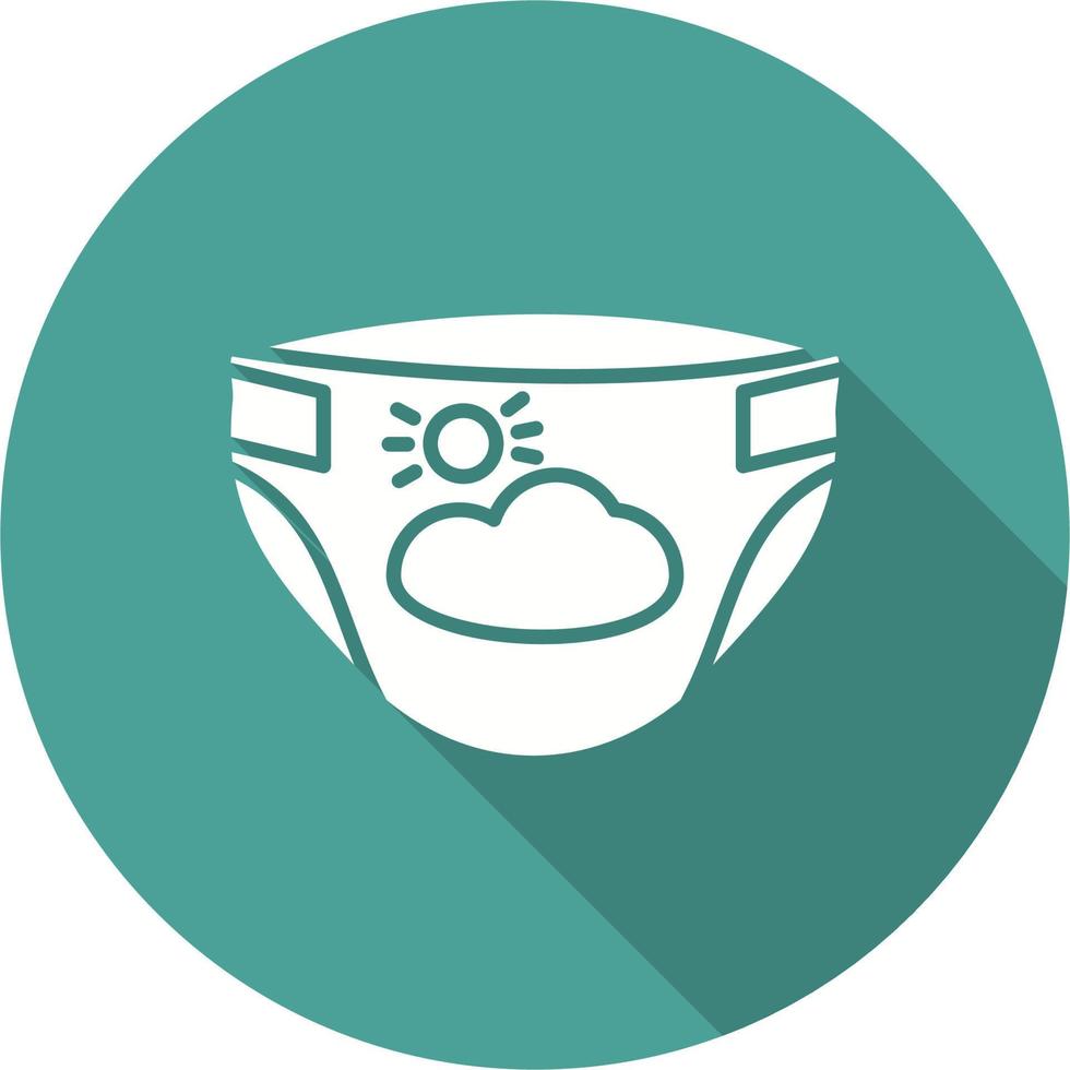 Baby diaper Vector Icon