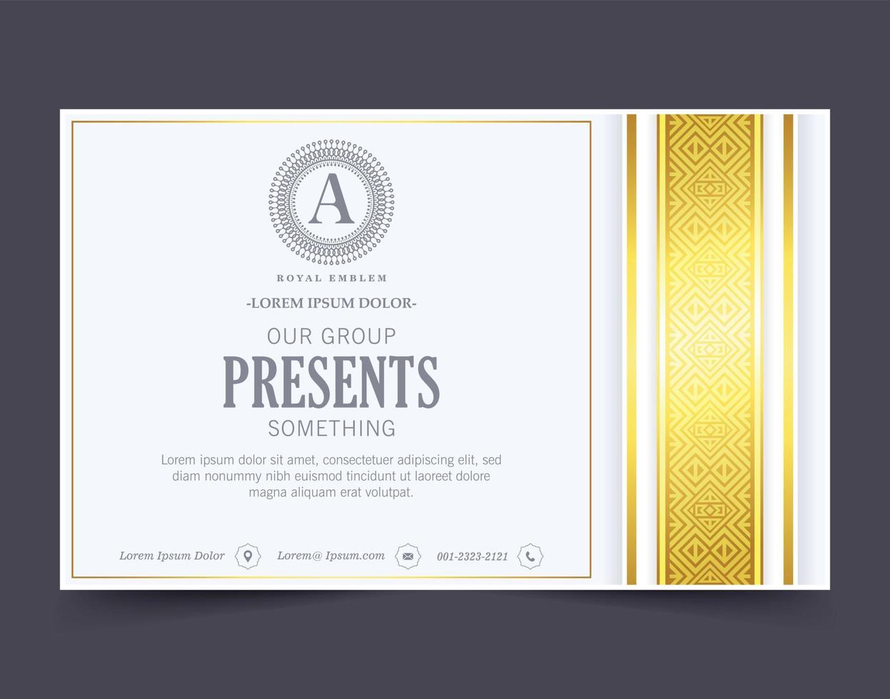 Luxury ornamental logos and business cards template vector