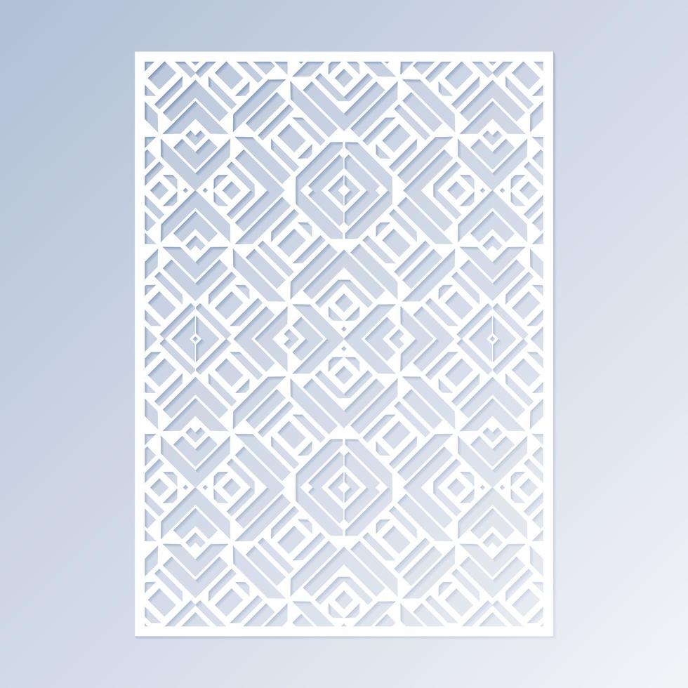 seamless die cut decorative pattern template vector