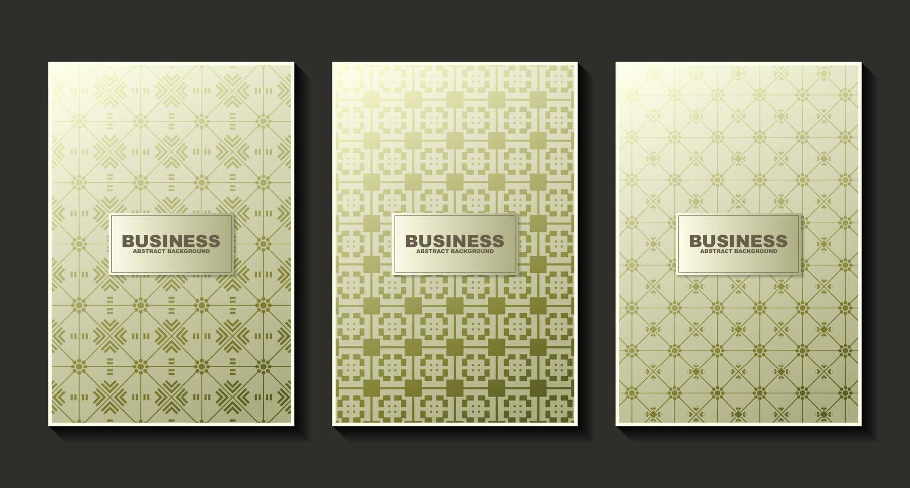 vintage geometric pattern cover set vector