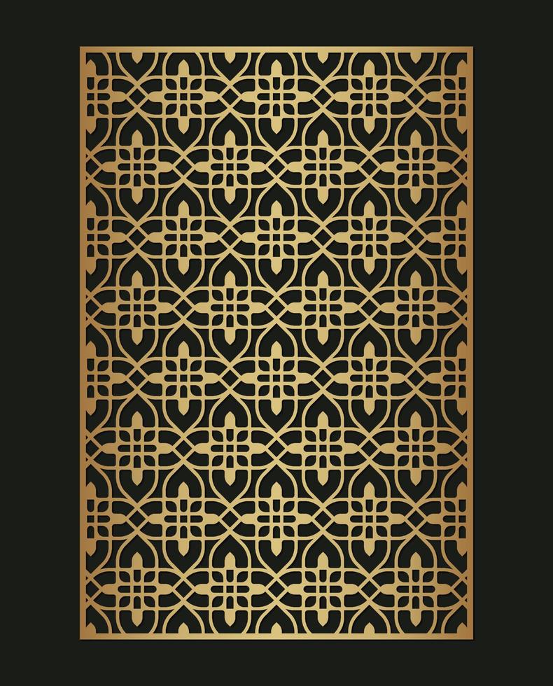 Luxury seamless die cut decorative pattern template vector