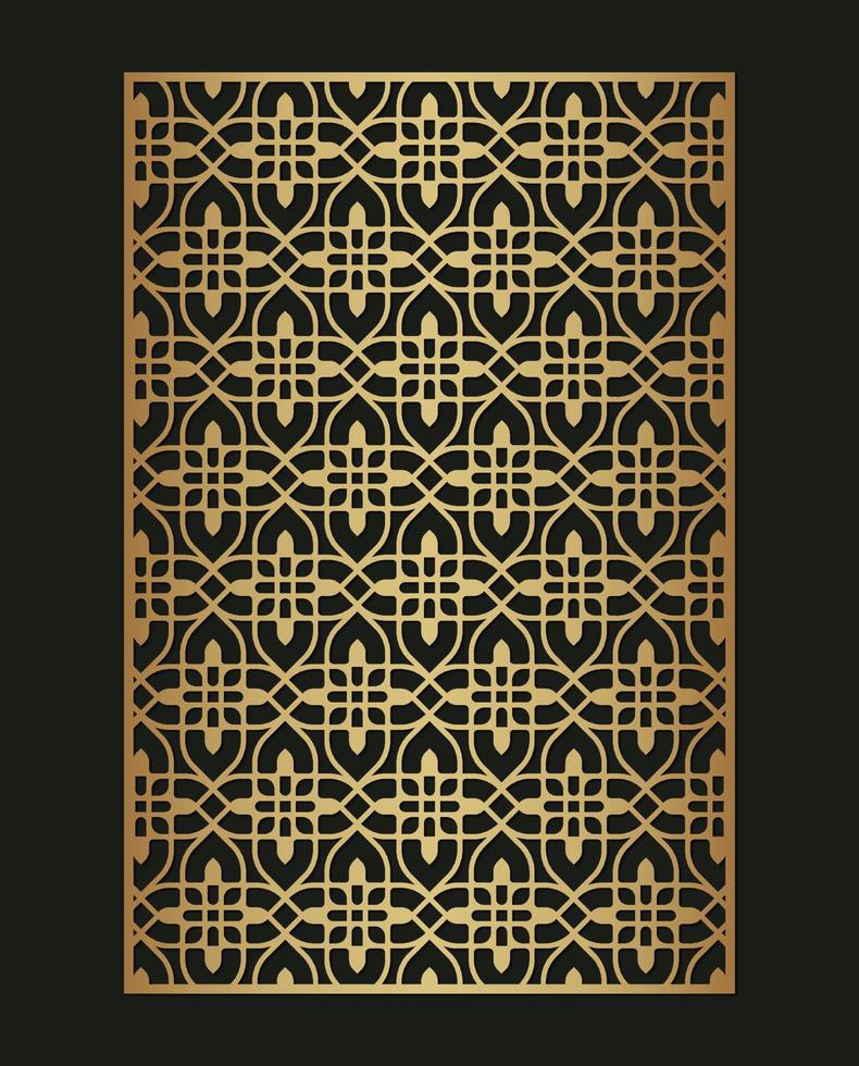 Luxury seamless die cut decorative pattern template vector