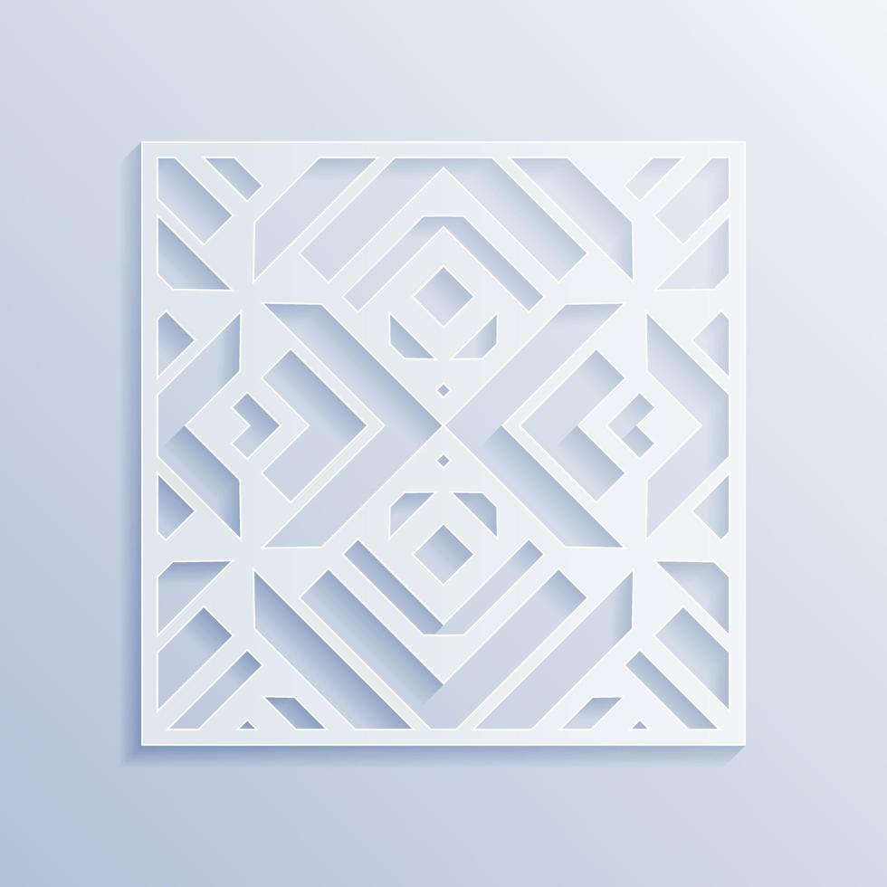 seamless die cut decorative pattern template vector