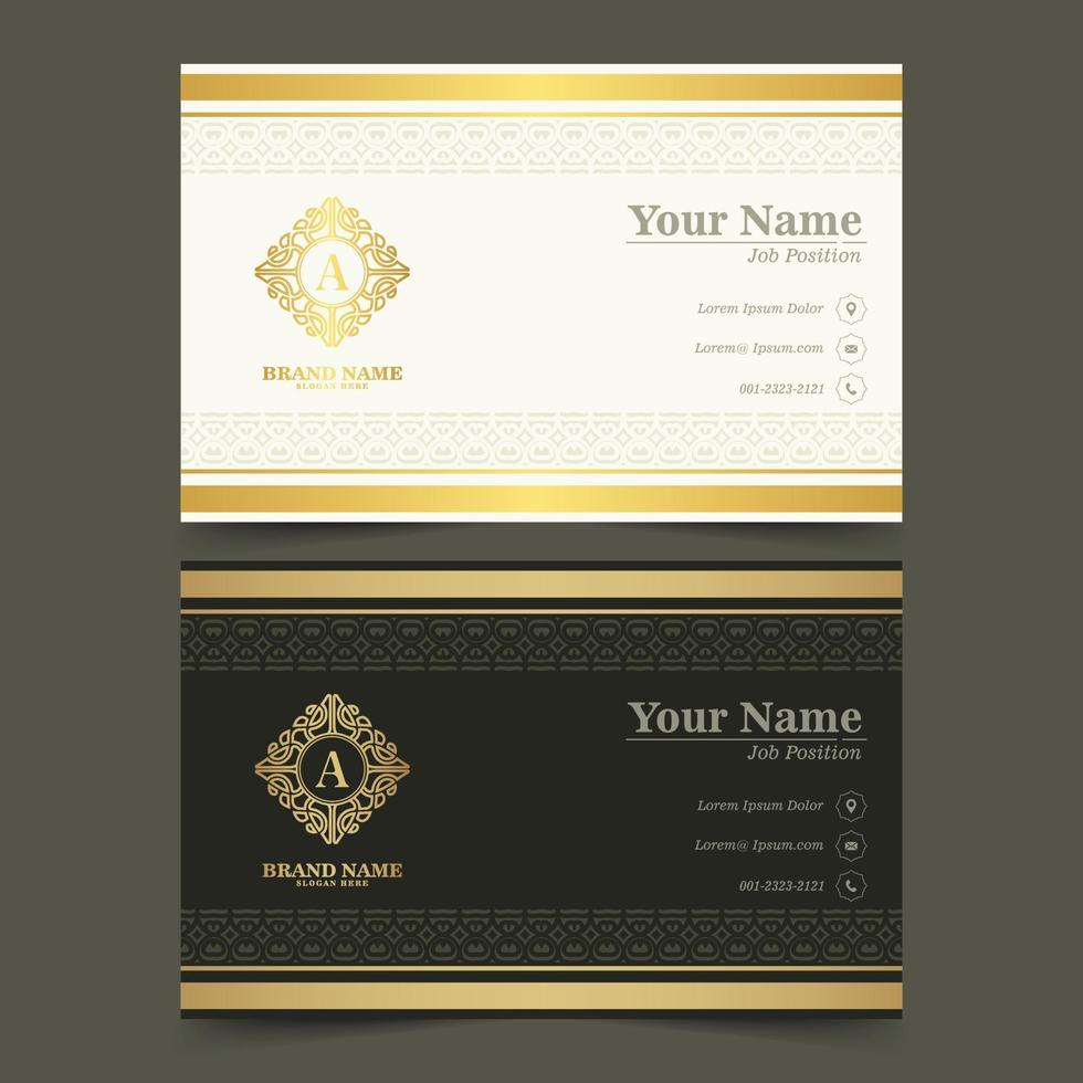 Luxury ornamental logos and business cards template vector