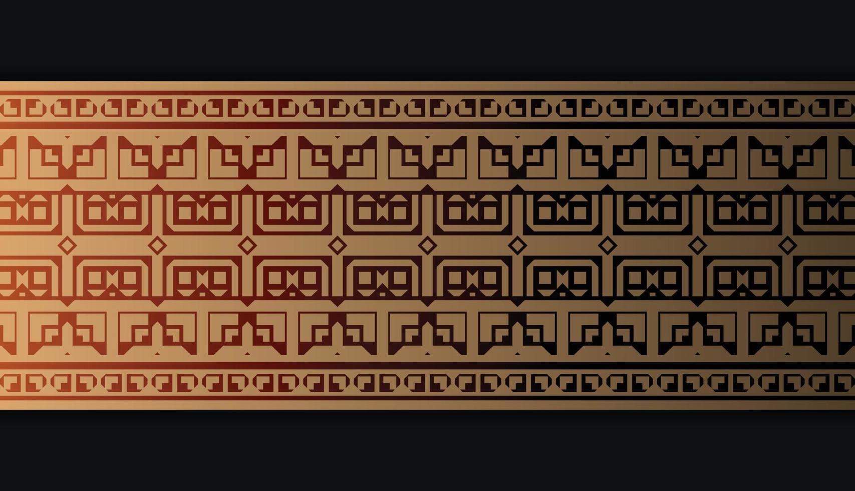 Elegant golden ornamental border template vector