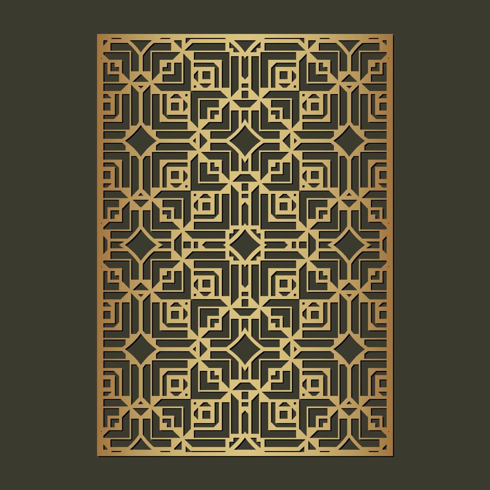 Luxury seamless die cut decorative pattern template vector