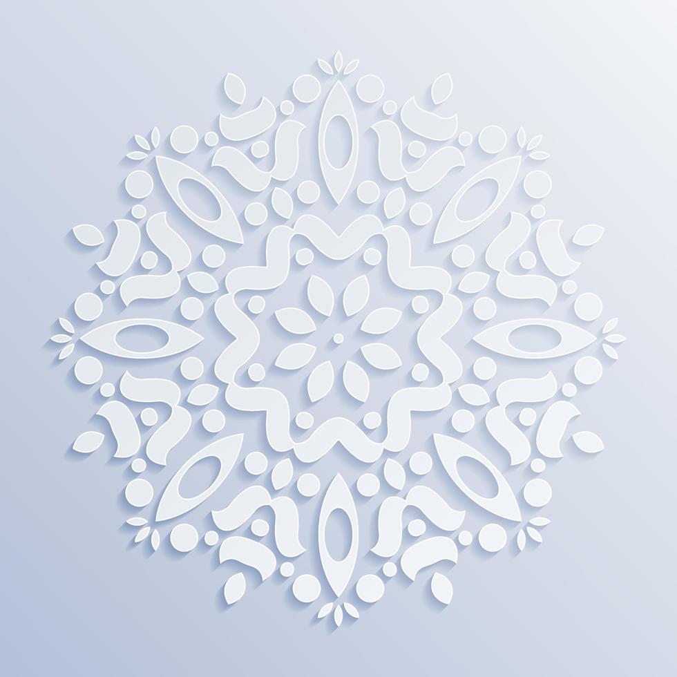 plantilla de diseño de fondo plano mandala vector