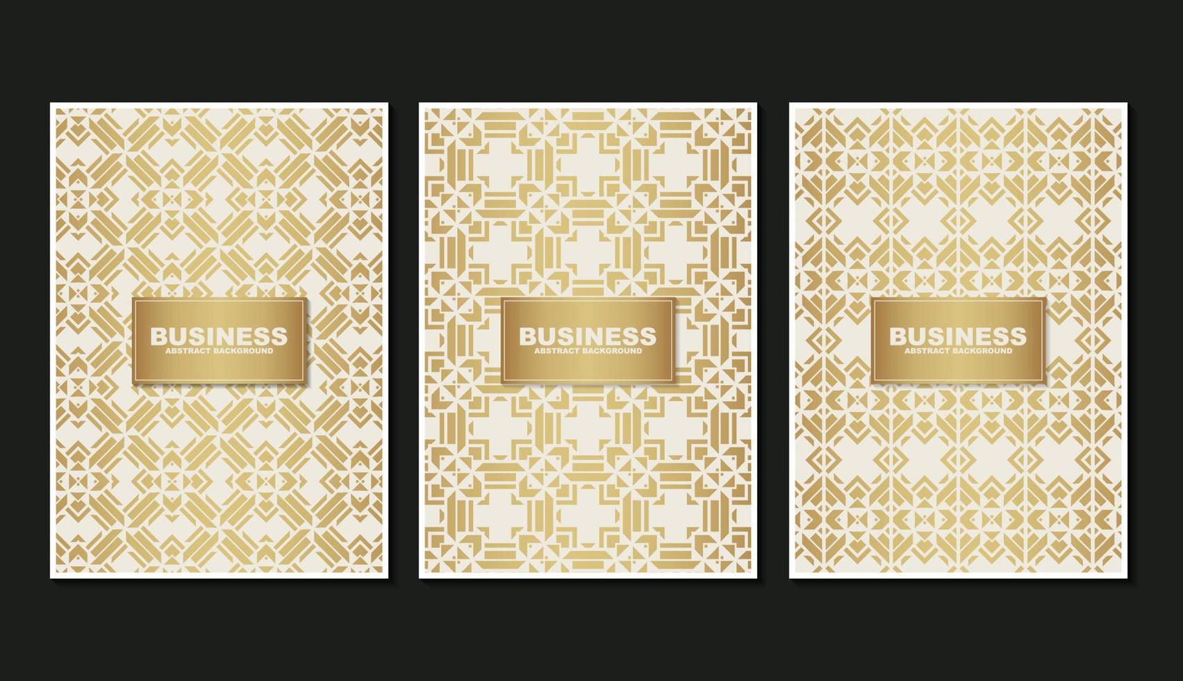 gold ornament pattern cover template vector