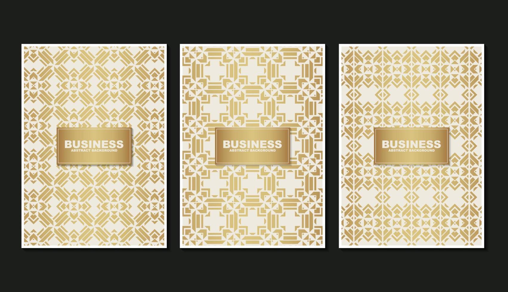 gold ornament pattern cover template vector