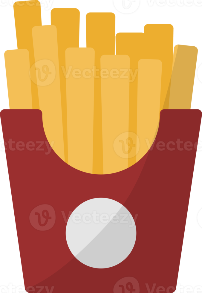 french fries flat icon, fast food icon. png