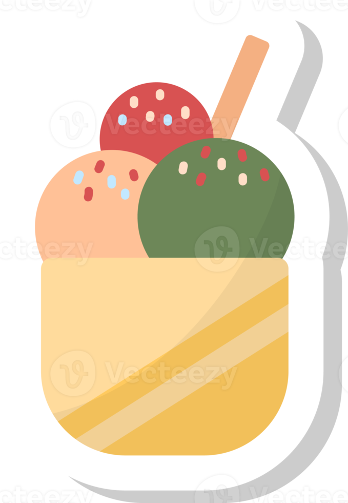 hielo crema icono, rápido comida pegatinas png