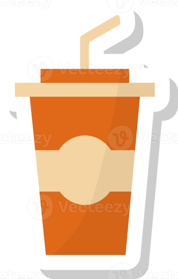 Plastik Tasse Symbol, Getränke Aufkleber. png