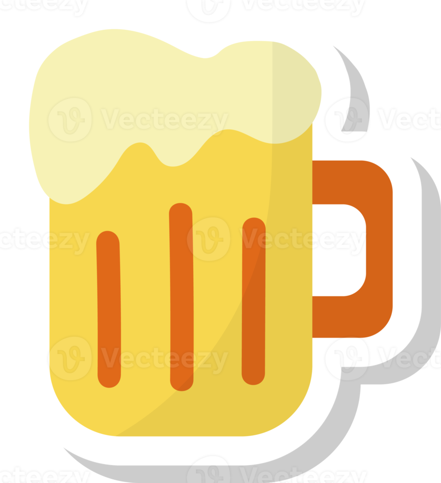 beer glass icon, drinks stickers. png