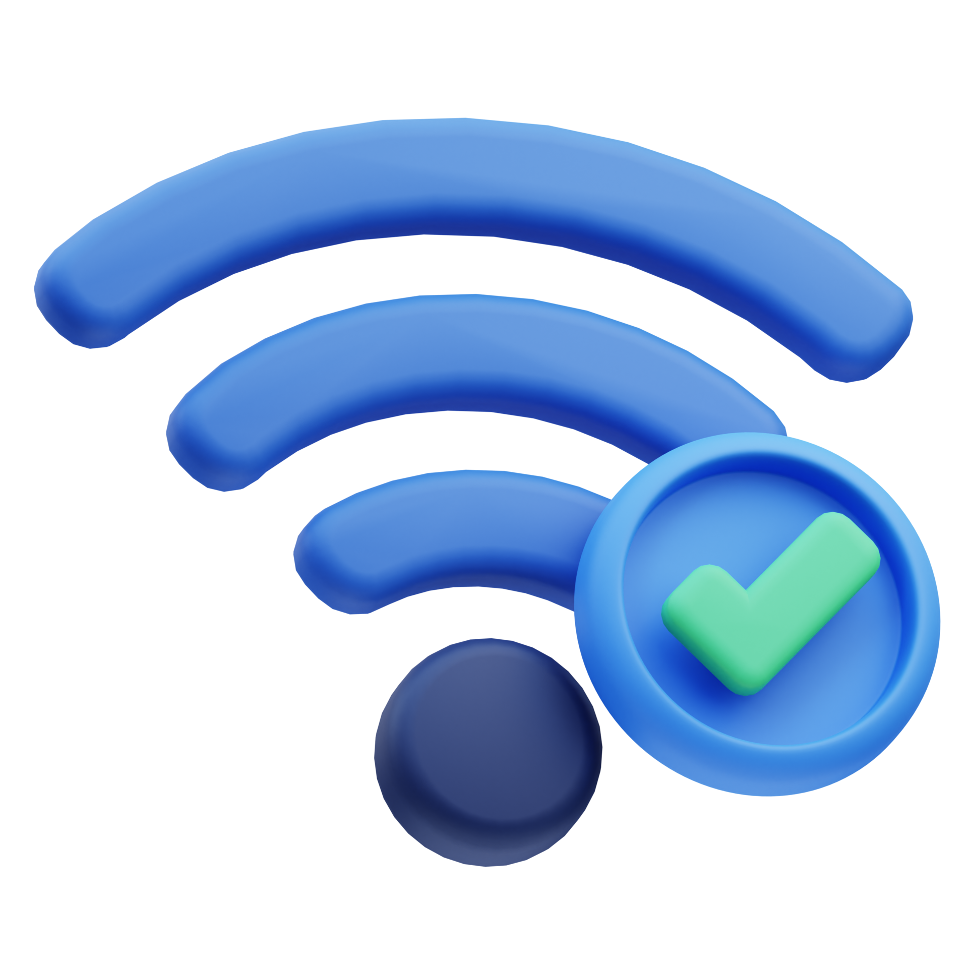 3D Icon cyber crime wifi 19782466 PNG