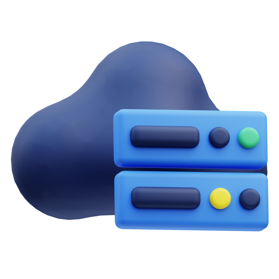 3D Icon Internet cyber crime cloud server png