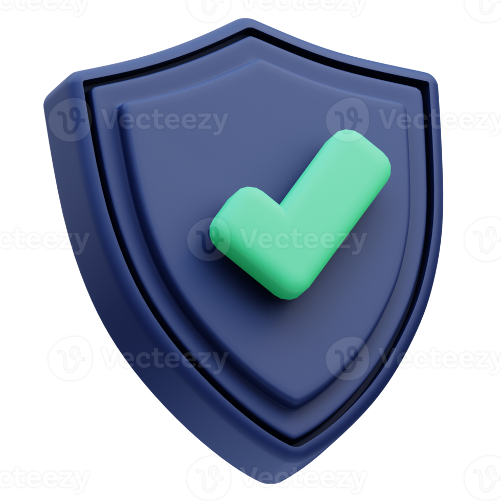 3D Icon Internet cyber crime shield png