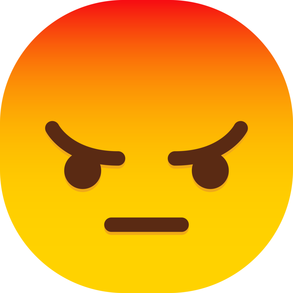 Angry face emoticon png