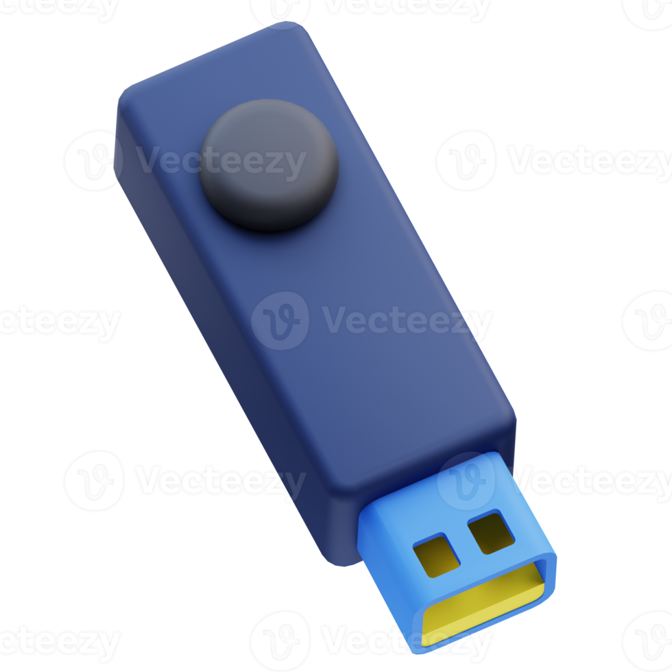 3D Icon Internet cyber crime usb png