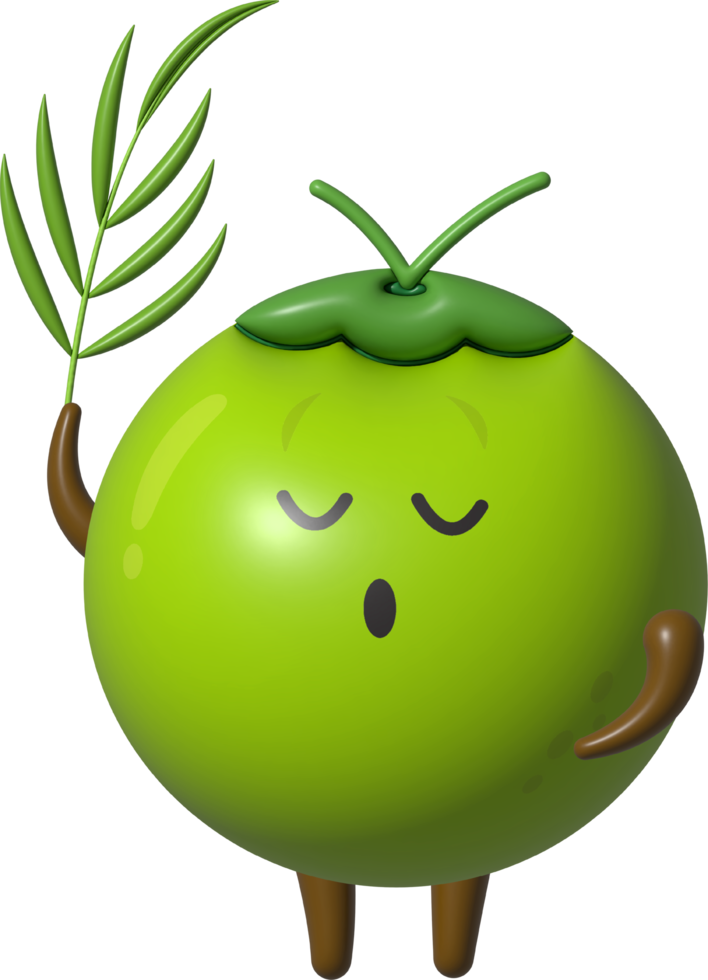 Noce di cocco cartone animato personaggio png