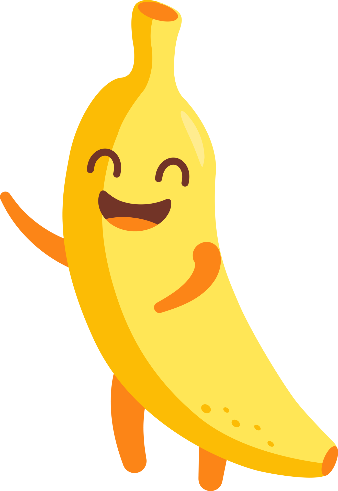 Banana cartone animato personaggio 19782558 PNG