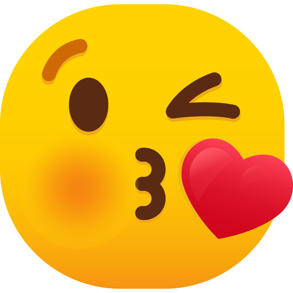 smiling face with hearts emoticon png