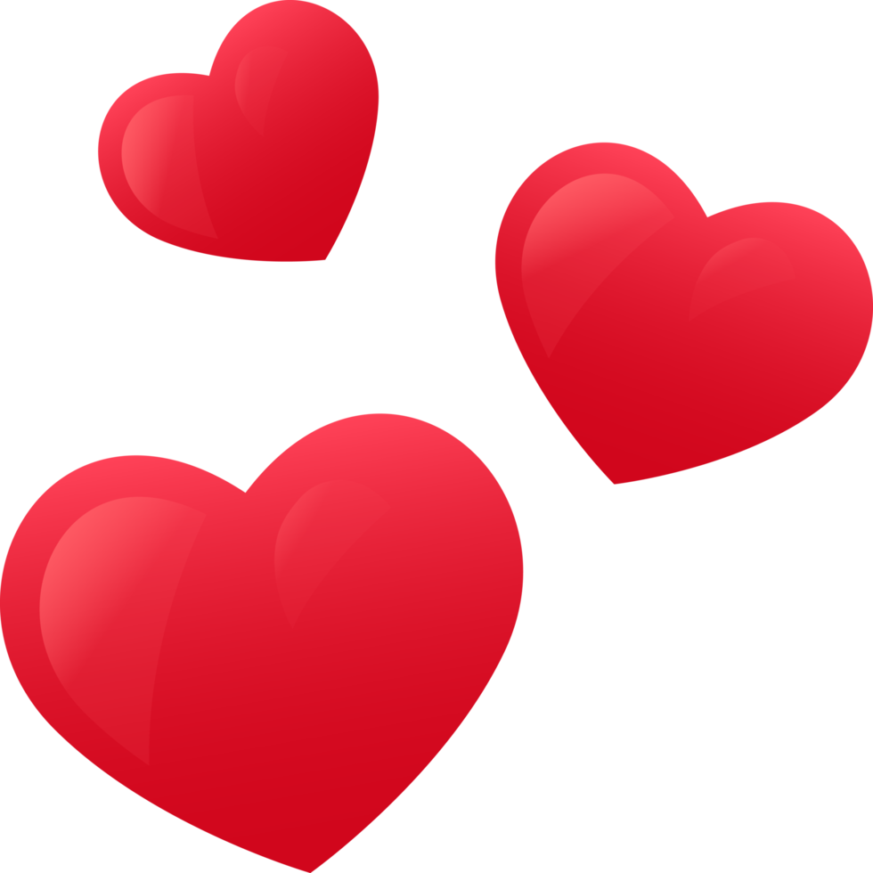 group of hearts emoticon png