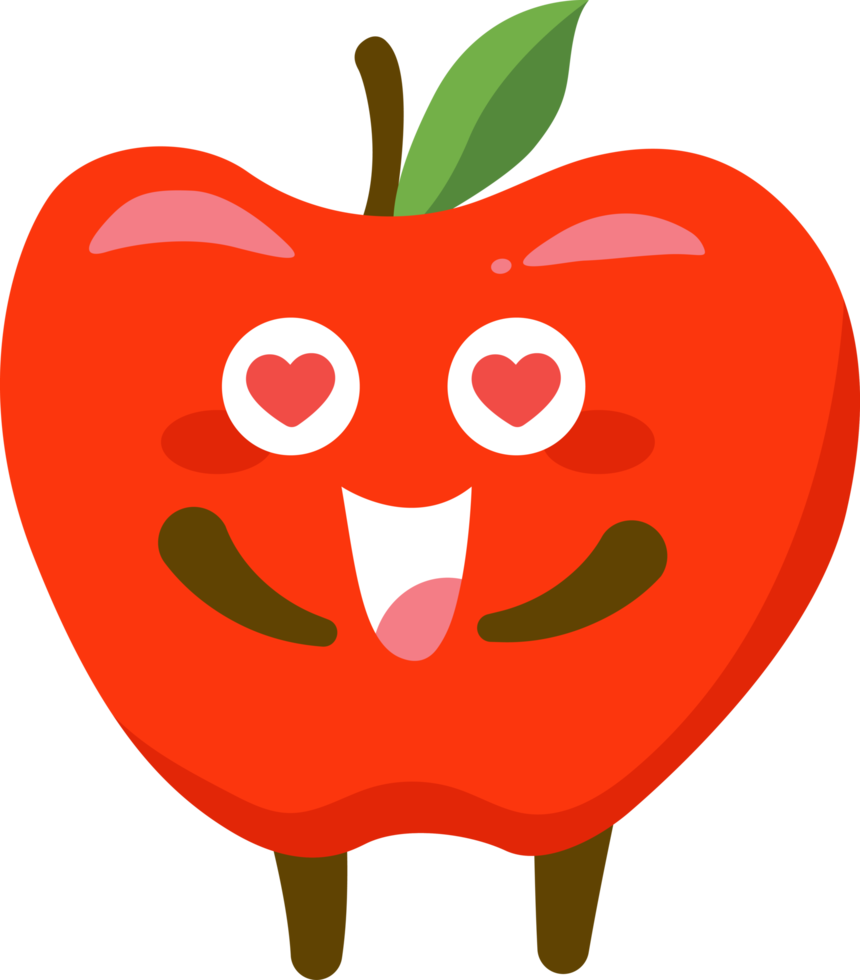 Apple Mascot Cartoon Character png