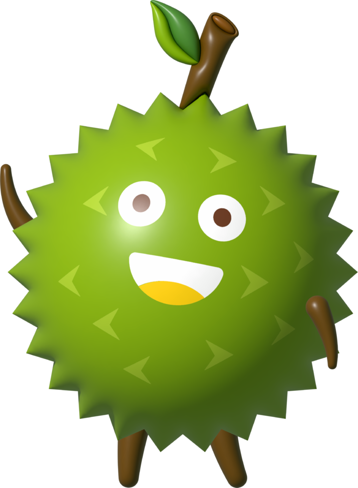 personagem de desenho animado durian png