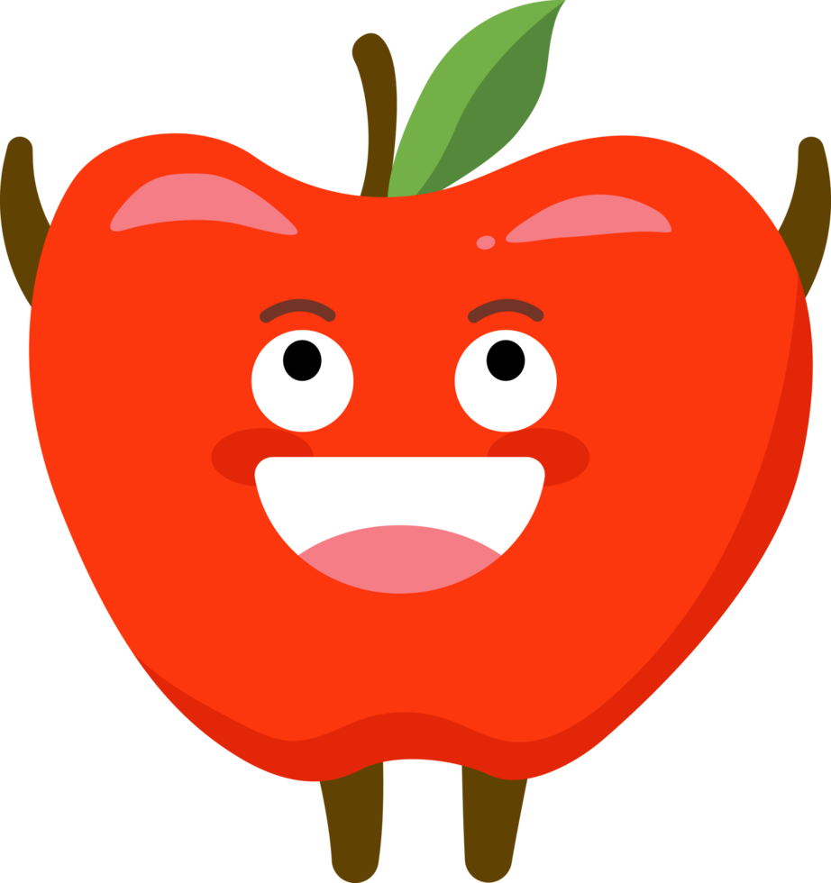 Apple Mascot Cartoon Character png
