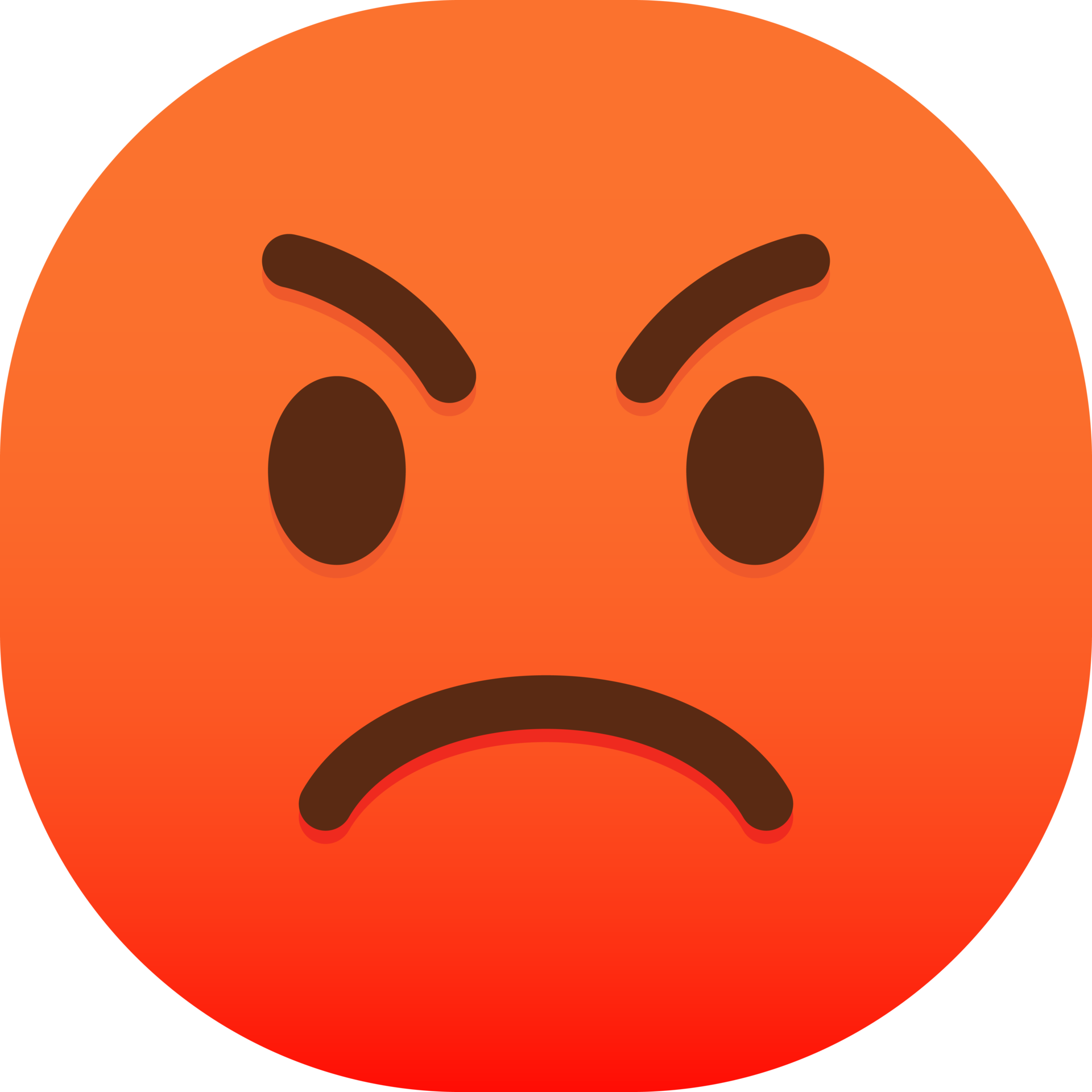 Angry red face emoticon 19782626 PNG