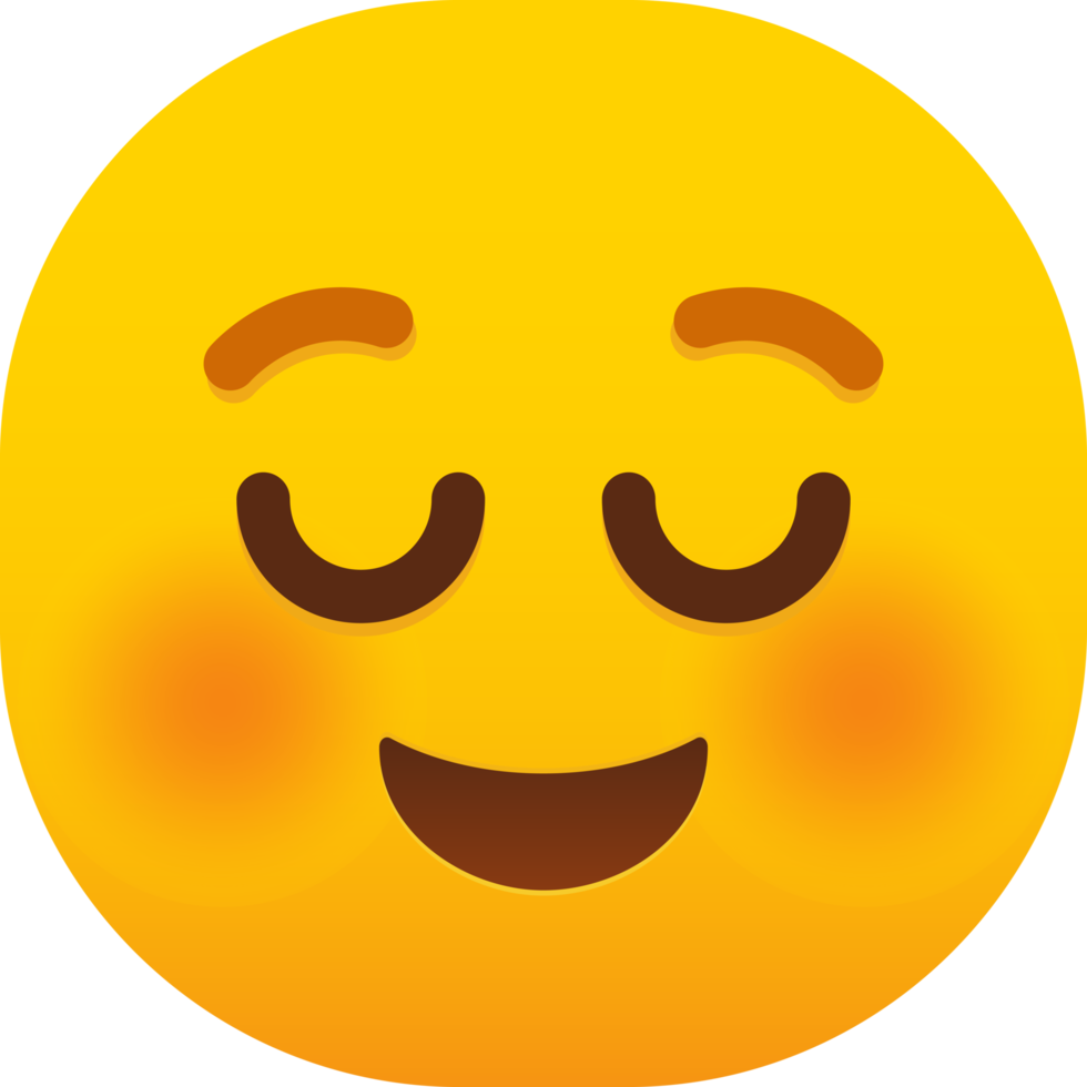 Relieved face emoticon png
