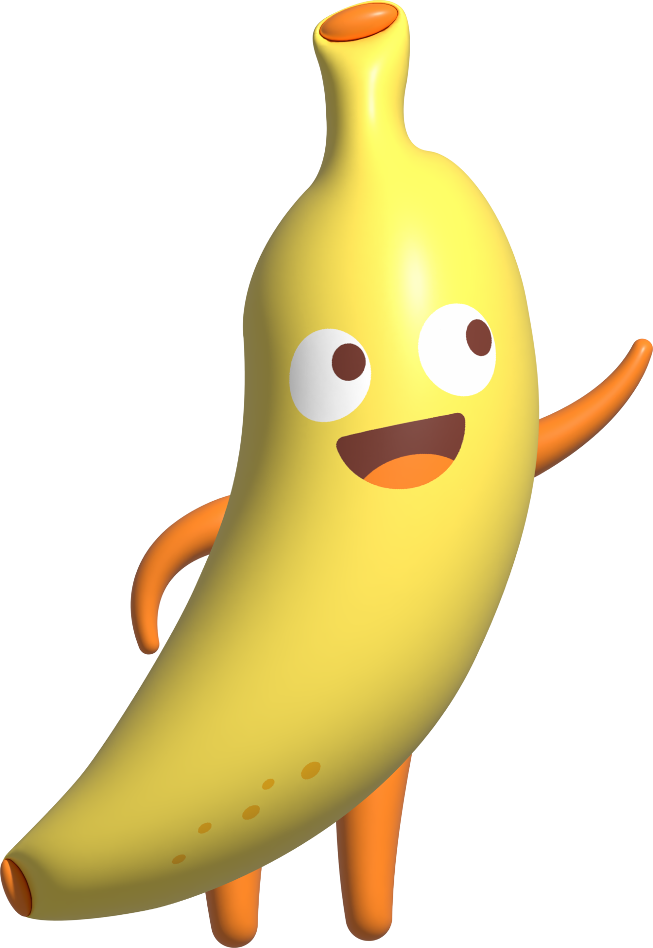 3D Banana Cartoon Character 19782632 PNG
