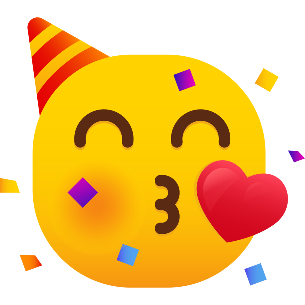 Partying Birthday emoticon png