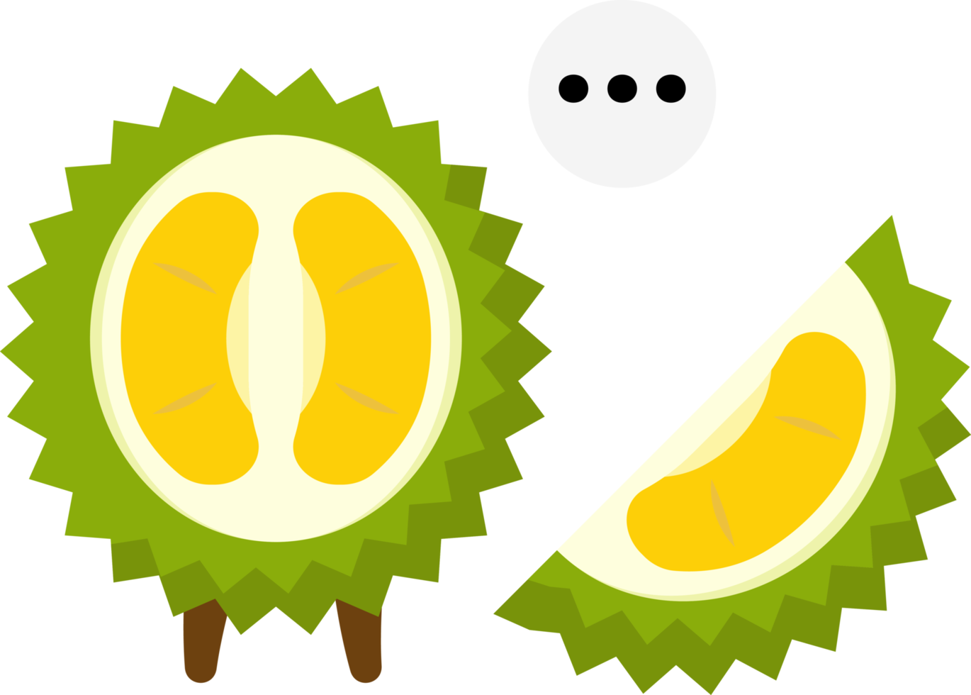 personagem de desenho animado durian png