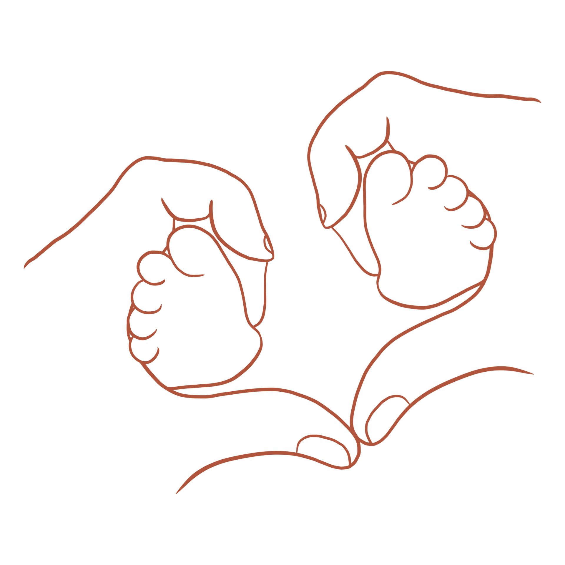 Mother Holding Baby Feet Drawing 19782679 PNG