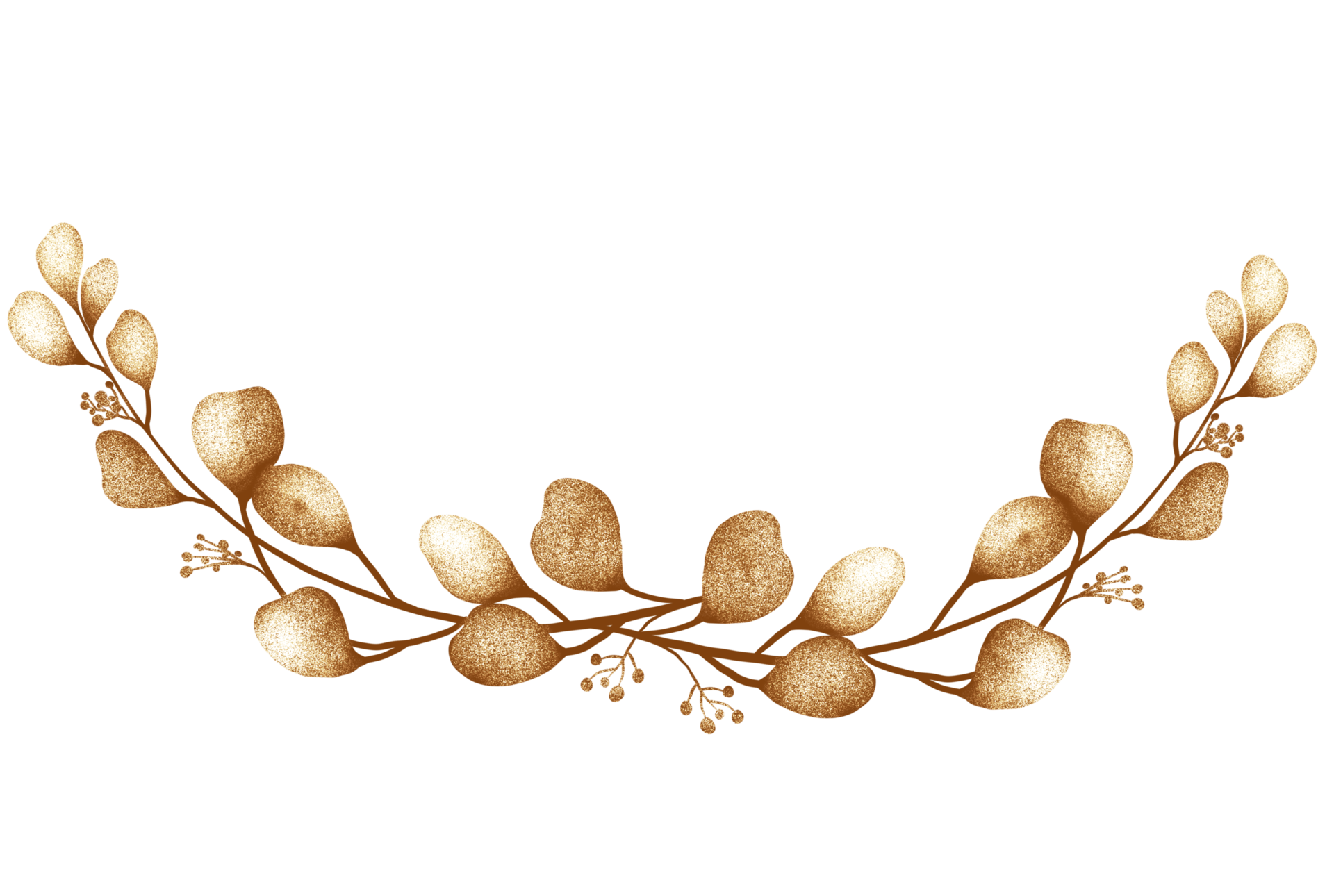 Golden eucalyptus leaves 19782729 PNG