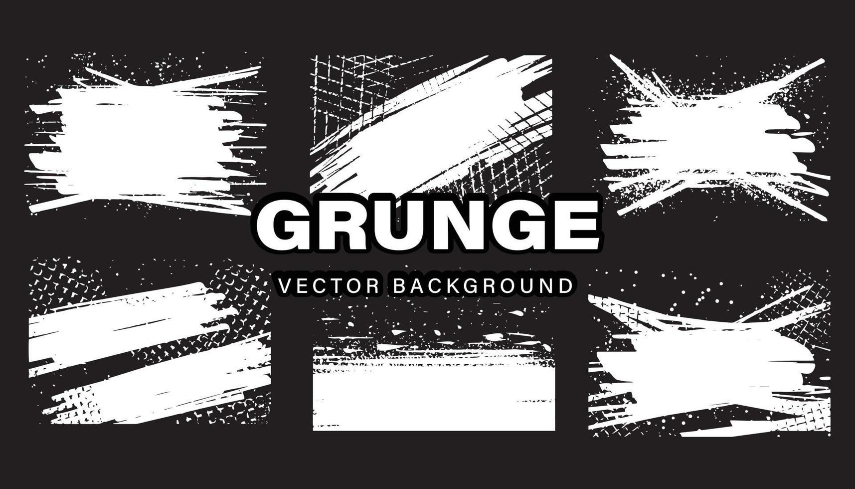 Set of overlay grunge vector background with dust and scratched textured effect.