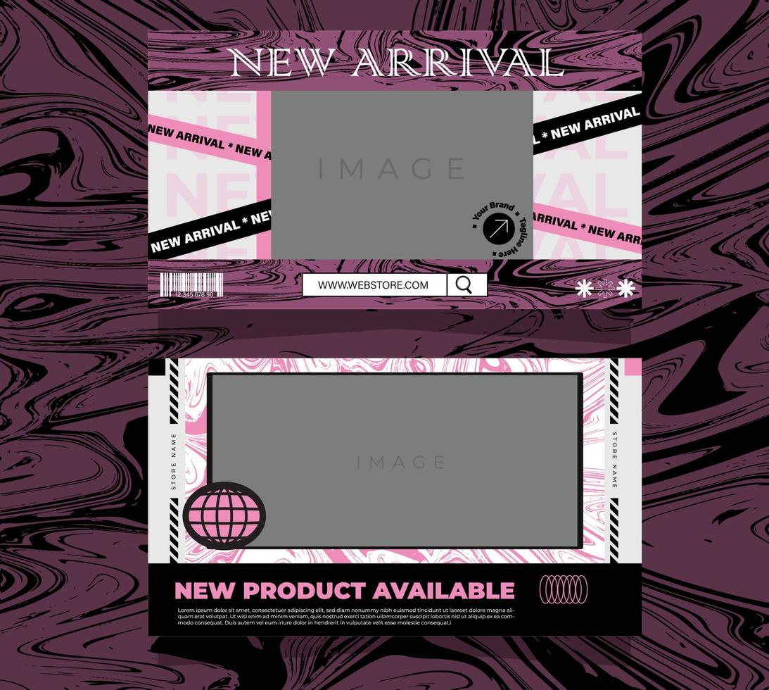 Modern urban futuristic streetwear fashion design for social media banner template, poster and print for tshirt. editable template bundle design vector