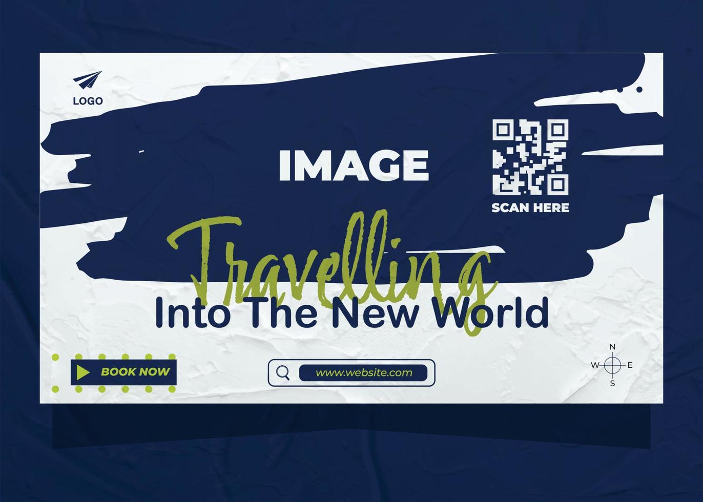 Travel and tourism adventure banner advertisement design vector