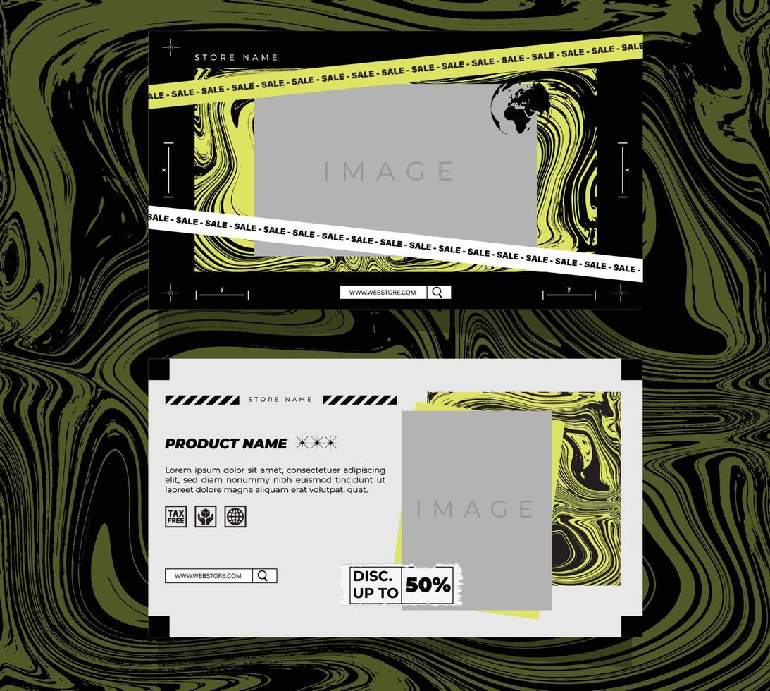 Modern urban futuristic streetwear fashion design for social media banner template, poster and print for tshirt. editable template bundle design vector