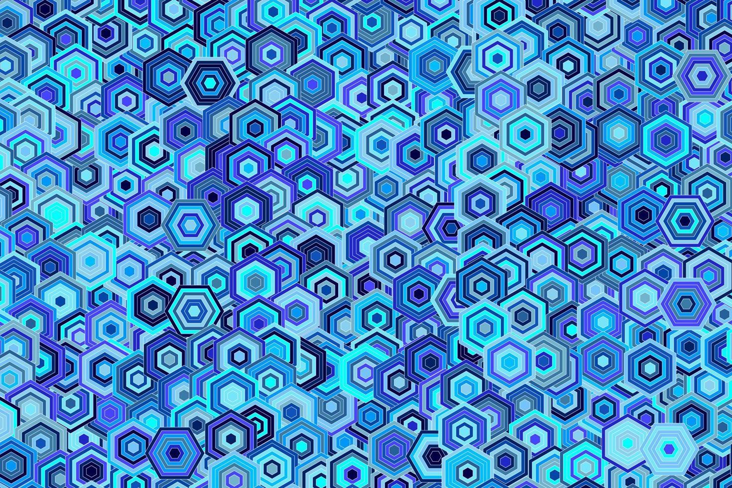 patrón con elementos geométricos en tonos azules fondo degradado abstracto vector