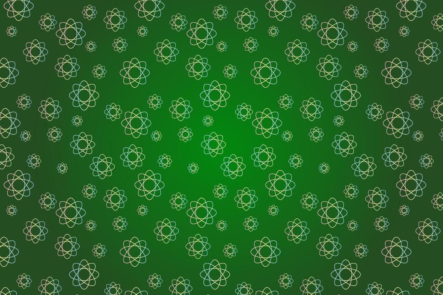 Pattern with geometric elements in green tones abstract gradient background vector