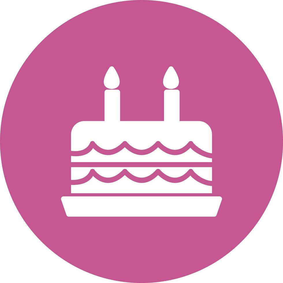 Birthday Cake With Candle Vector Icon