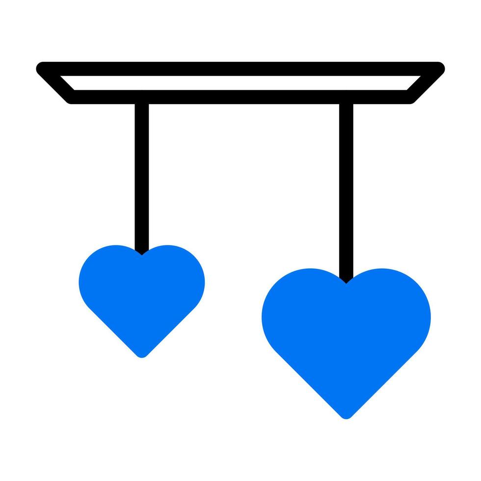 decoration icon duotone blue style valentine illustration vector element and symbol perfect.