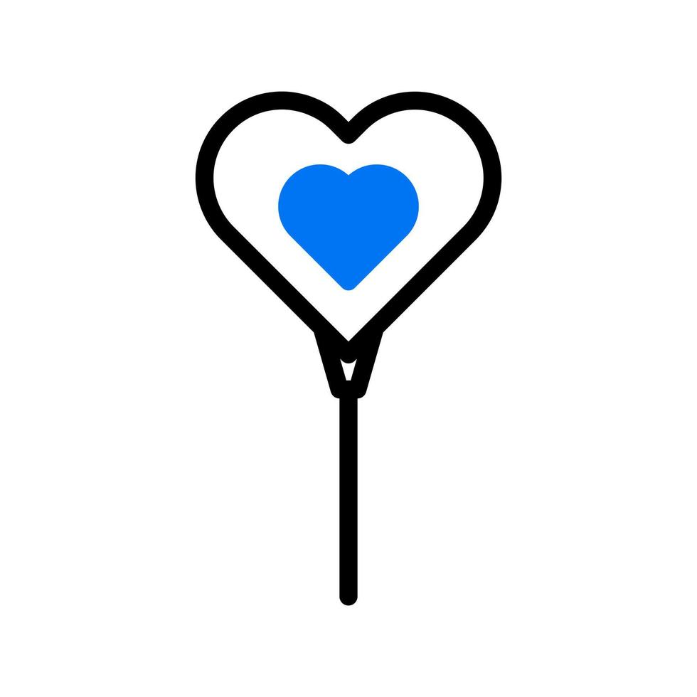 globo icono duotono azul estilo enamorado ilustración vector elemento y símbolo Perfecto.
